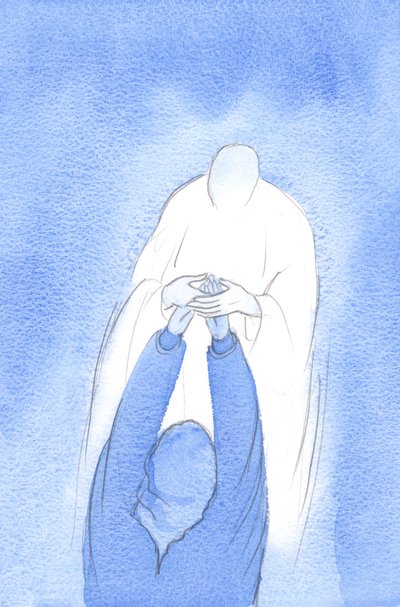 Christus nahm meine Hände während der Heiligen Kommunion und sagte: Sei zuversichtlich, wende dich in allem an mich, mit jeder Freude, jedem Problem oder jeder Frage von Elizabeth Wang