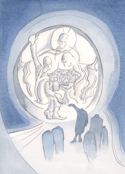 Christus heißt die reuige und willige Seele im Herzen der Heiligen Dreifaltigkeit willkommen. "Diejenigen, die sich in Ihm verbergen, werden nicht verurteilt" (Ps 33). von Elizabeth Wang