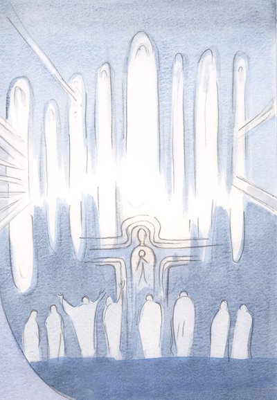 Christi Gegenwart unter uns in der Messe ist so erfrischend wie reines Wasser. von Elizabeth Wang