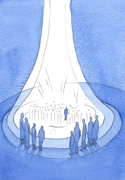 Das Opfer Christi - von der Erde dargebracht - ist wie ein Leuchtfeuer vor dem Himmel. von Elizabeth Wang