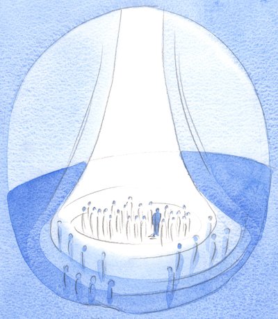 Das Opfer Christi - von der Erde dargebracht - ist wie ein Leuchtfeuer vor dem Himmel. von Elizabeth Wang