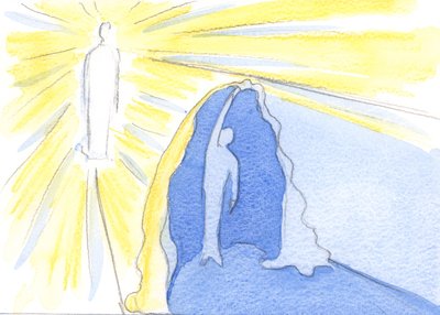Christi Liebe zu jedem von uns ist unendlich und zärtlich. Dinge gehen im spirituellen Leben schief, wenn Menschen beginnen, sich vor Christus durch Sünde oder Verzweiflung zu verstecken, 2003 von Elizabeth Wang
