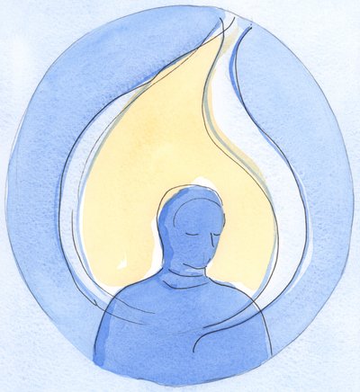 Die Gegenwart Christi in der Seele, in der Heiligen Kommunion, ist wie ein Feuer, das kleine Fehler verbrennt und zum Himmel aufsteigt von Elizabeth Wang