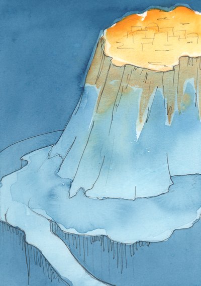 Ich sah den Globus der Erde, mit einem großen Berg darauf, 2003 von Elizabeth Wang
