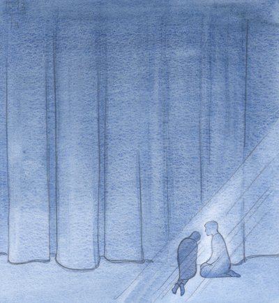 Ich wurde dort in der Dunkelheit von Christi stiller Gesellschaft auf dieser Seite des Schleiers geholfen und beruhigt. von Elizabeth Wang
