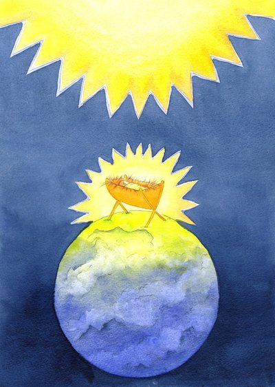 Jesus Christus ist Gott-geworden-Mensch; doch er kam nicht in Macht auf die Erde, sondern als hilfloses Baby, 2001 von Elizabeth Wang