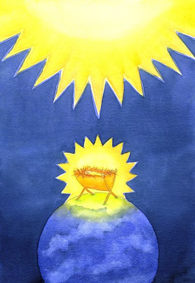 Jesus Christus ist Gott-geworden-Mensch; dennoch kam er nicht in Macht auf die Erde, sondern als hilfloses Baby, 2001 von Elizabeth Wang