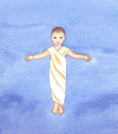 Jesus Christus ist wahrer Gott, der unsere menschliche Natur angenommen hat, mit der Demut und Güte, als bloßes Kind unter uns zu kommen, 2003 von Elizabeth Wang