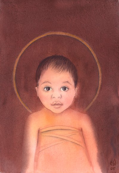 Jesus Christus ist wahrer Gott, der unsere menschliche Natur annahm, mit der Demut und Güte, als bloßes Kind unter uns zu kommen von Elizabeth Wang