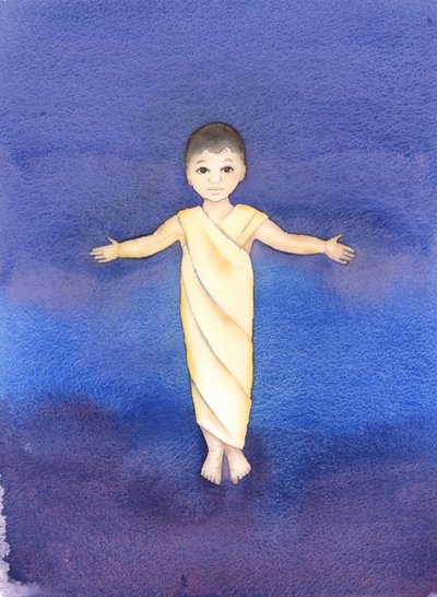 Jesus Christus ist wahrer Gott, der unsere menschliche Natur angenommen hat, mit der Demut und Güte, als bloßes Kind unter uns zu kommen, 2003 von Elizabeth Wang