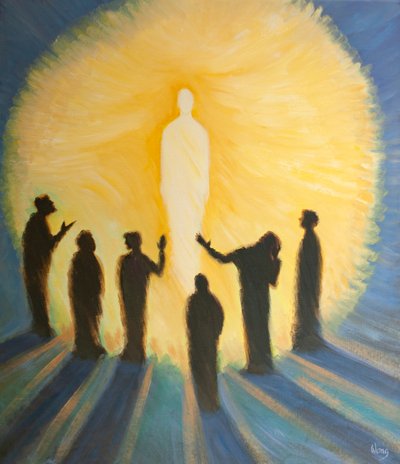 Jesus strahlt im Himmel mit Reinheit und Macht von Elizabeth Wang