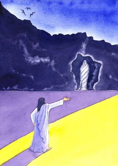 Jesus erweckt Lazarus zum Leben von Elizabeth Wang