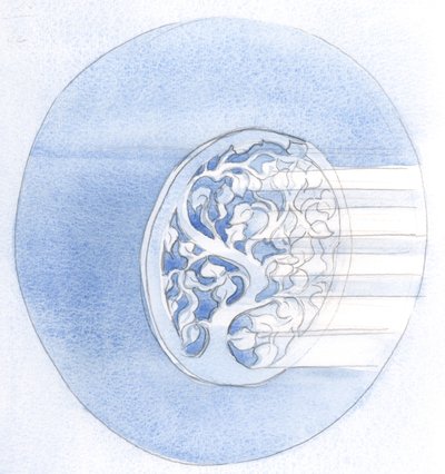 Wie ein zerbrochenes Design (auf einer Goldplatte) durch eine hinzugefügte Substanz repariert werden kann, so wird unser Gebet durch die Vereinigung mit dem Gebet Christi vervollkommnet von Elizabeth Wang