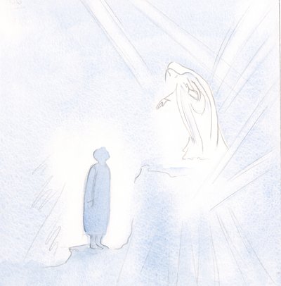 Unsere gesegnete Mutter ist weit über uns in Gnade und Heiligkeit, aber wir dürfen keine Angst haben, uns ihr zu nähern. von Elizabeth Wang
