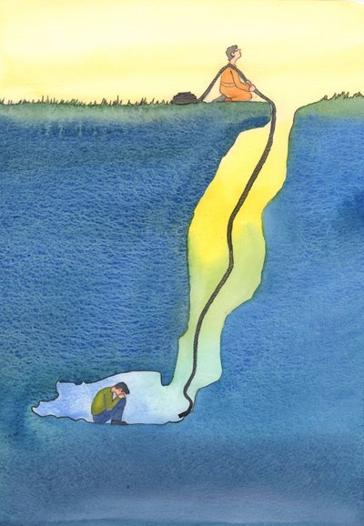 Unser Gebet ist wie eine Rettungsleine, die vom Himmel herabgelassen wird, um denen zu helfen, die in Schwierigkeiten verloren und gefangen sind von Elizabeth Wang
