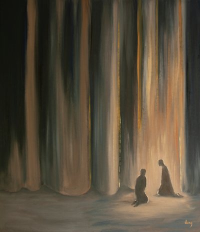 Unsere Gebete, selbst in der Dunkelheit, vereinen uns mit Jesus, der uns auf die himmlische Herrlichkeit vorbereitet, die hinter dem Vorhang liegt von Elizabeth Wang