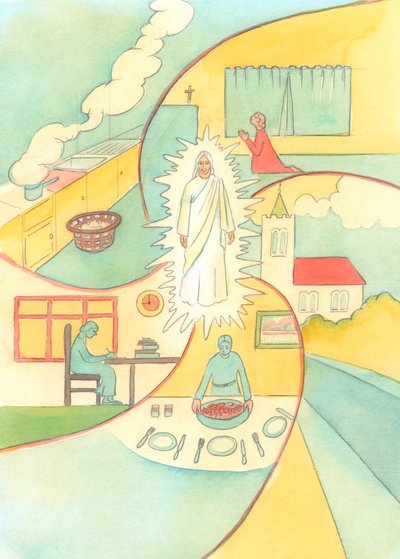 Jemand, der Christus im Zentrum seines Lebens hält, hat ihn als einigenden Faktor unter den vielen Personen und Ereignissen seines gesamten Lebens von Elizabeth Wang