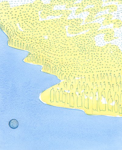 Die Heiligen sind im Himmel versammelt, als ob sie auf einer Insel weit über unserer sündigen Welt wären von Elizabeth Wang
