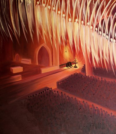 Die Engel und Erzengel warten darauf, dass wir uns ihrem Lob Gottes während der Messe anschließen. von Elizabeth Wang