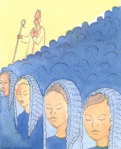 Das Bedecken und Entdecken des Kopfes ist für Bischöfe wichtig von Elizabeth Wang