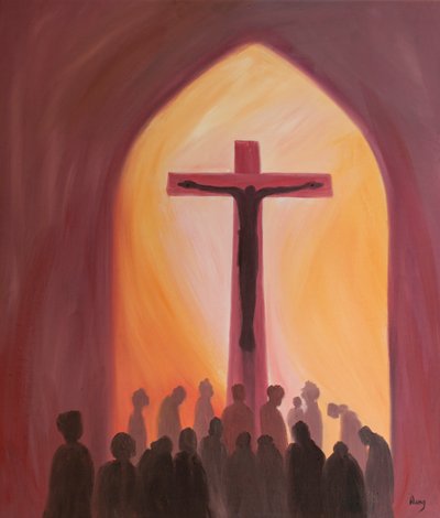 Das Opfer, das Christus dem Vater darbringt, ist ewig, zur Rettung aller, die ihr Vertrauen in ihn setzen von Elizabeth Wang