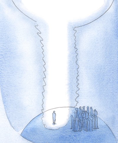 Die Seele, die sich von eitlen Wünschen befreit, schafft Raum auf Erden für Christus, und Himmel und Erde sind vereint von Elizabeth Wang