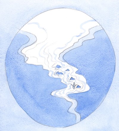 Die Seele, die sich ganz Gott hingibt, ist wie ein kleines Boot, das ohne Gefahr um die Felsen der Versuchung wirbelt, 2000 von Elizabeth Wang