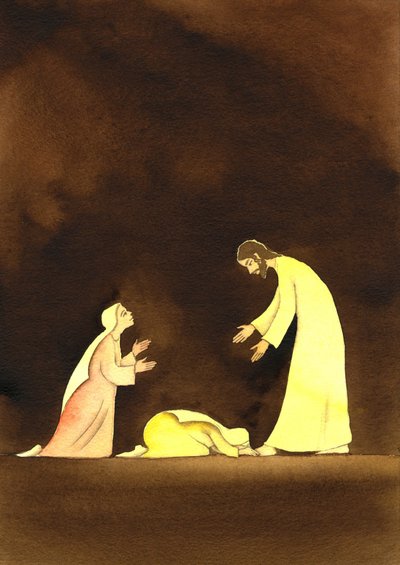 Die zwei Marien mit dem auferstandenen Christus, 2001 von Elizabeth Wang