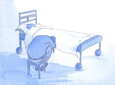 Das sehen wir in einem zärtlichen Blick: Traurigkeit, Liebe und Trauer für einen anderen in Not, die von uns praktische Hilfe und sanften Trost verlangen von Elizabeth Wang