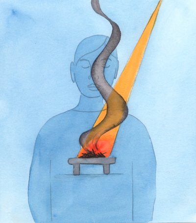 Wir bereiten unsere Herzen vor, um Gott im Gebet ein heiliges Opfer darzubringen, indem wir Buße für unsere Sünden tun, 2000 von Elizabeth Wang