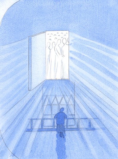 Wenn wir Gott und seine Heiligen an einem von der Kirche geheiligten Schrein oder durch Reliquien oder Märtyrertum oder Brauch ehren, drängen sich die Heiligen vor Freude, uns zu helfen. von Elizabeth Wang