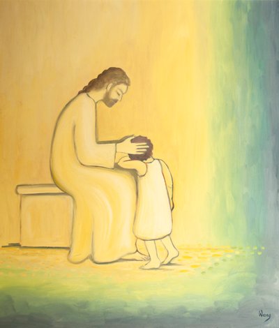 Wenn wir unsere Sünden bereuen, schaut Jesus Christus uns mit Zärtlichkeit an, so wie eine Mutter ihr Kind umarmt von Elizabeth Wang