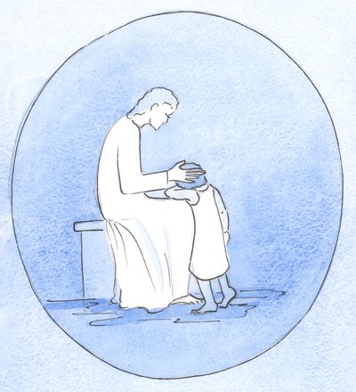 Wenn wir unsere Sünden bereuen, schaut Jesus Christus uns mit Zärtlichkeit an, so wie eine Mutter ihr Kind umarmt von Elizabeth Wang