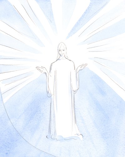 "Du allein bist der Heilige": Ich sah Christus, seine Handflächen zum Vater erhoben, wie er in unserem Namen betete (bei der Heiligen Messe) von Elizabeth Wang
