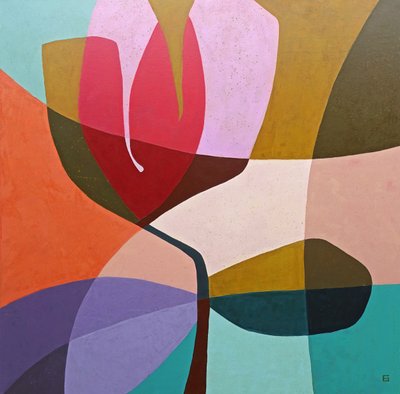 Lebendige abstrakte Blume von Ellen Greup