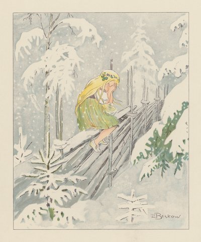 Illustration für Blondchen in Blüten von Elsa Beskow