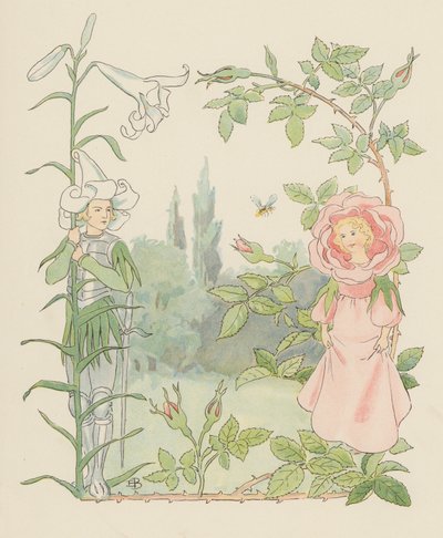 Illustration für Blondchen in Blüten von Elsa Beskow