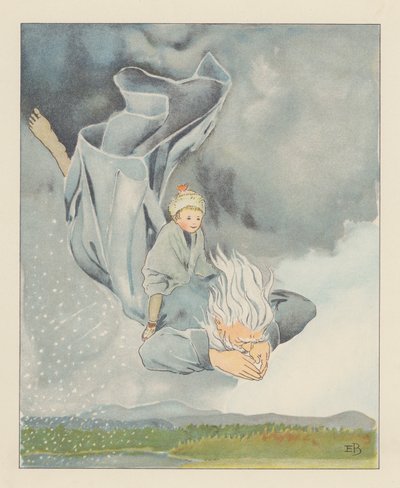 Illustration für Blondchen in Blüten von Elsa Beskow