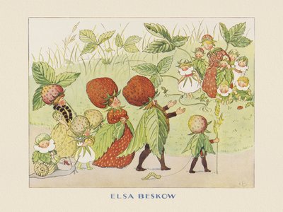 Lasse Liten im Garten - Erdbeerfamilie von Elsa Beskow