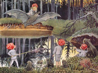 Tomtebobarnen Fledermaus von Elsa Beskow