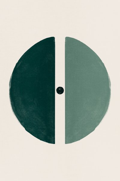 Minimalistisches grünes Kreisdesign von Ema Paraschiv