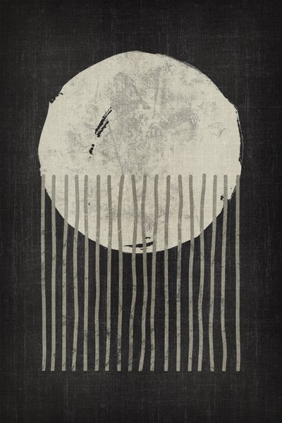 Monochromer abstrakter Mond von Ema Paraschiv