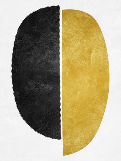Gezackte Gold-Schwarz-Form von Ema Paraschiv
