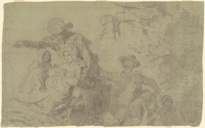 Studie für "Westward the Course of Empire Takes Its Way" von Emanuel Gottlieb Leutze