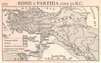 Rom gegen Parthien, ca. 50 v. Chr., ca. 1915 von Emery Walker Ltd