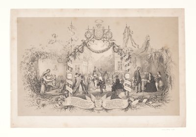 Gedenkblatt zur Heimkehr der Truppen nach dem Krieg 1848-1850 von Emil Ditlev Bærentzen