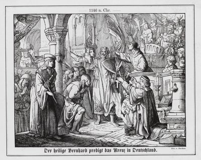 Bernhard von Clairvaux predigt den Zweiten Kreuzzug in Deutschland von Emil Eugen Sachsse
