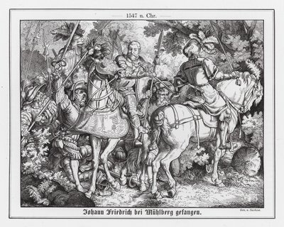 Gefangennahme des Kurfürsten Johann Friedrich von Sachsen in der Schlacht bei Mühlberg von Emil Eugen Sachsse