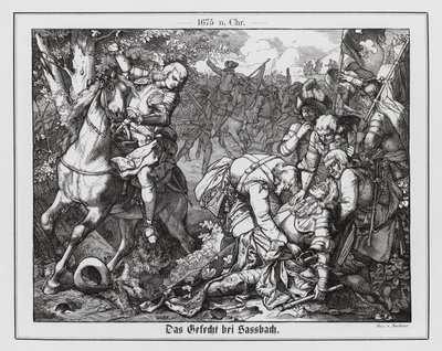 Tod von Marschall Turenne in der Schlacht von Salzbach von Emil Eugen Sachsse