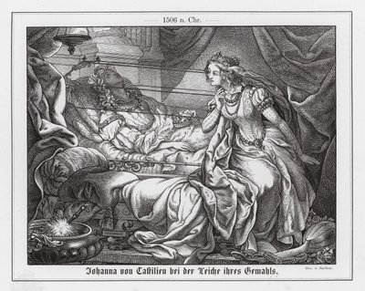 Johanna von Kastilien mit dem Leichnam ihres Mannes von Emil Eugen Sachsse